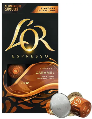 Кава мелена L'OR Espresso Caramel 100% Арабіка в капсулах 10 шт. 52 г